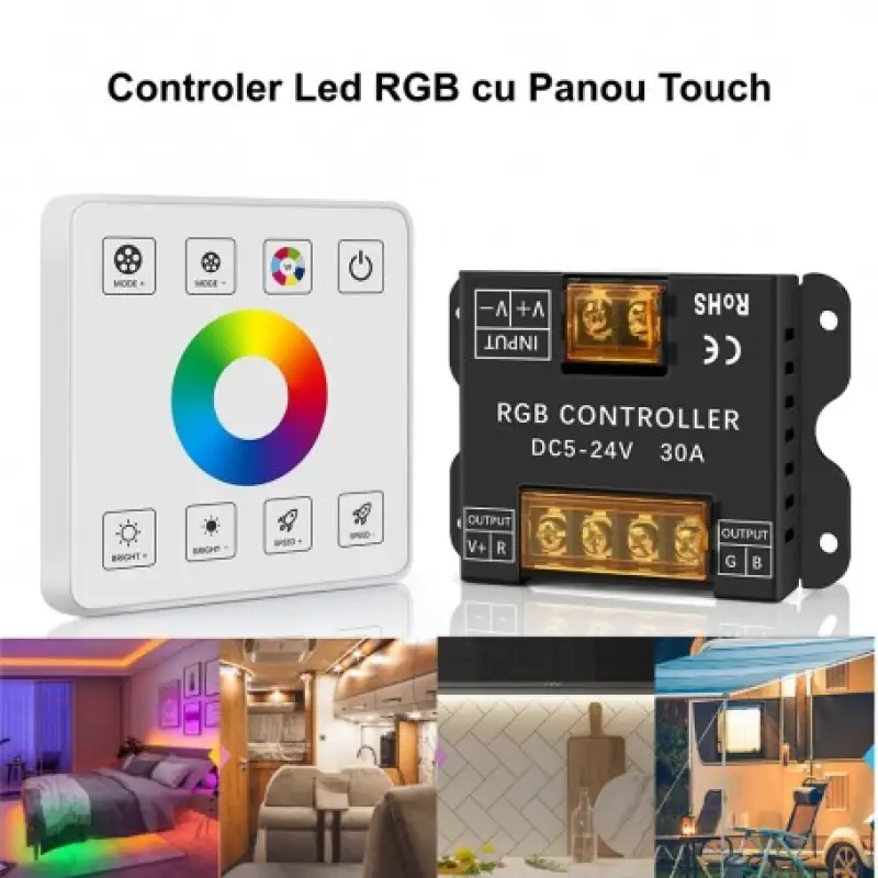 Controler banda LED RGB + touch panel 5v-24v 30a 18a129.48985                                                                                                