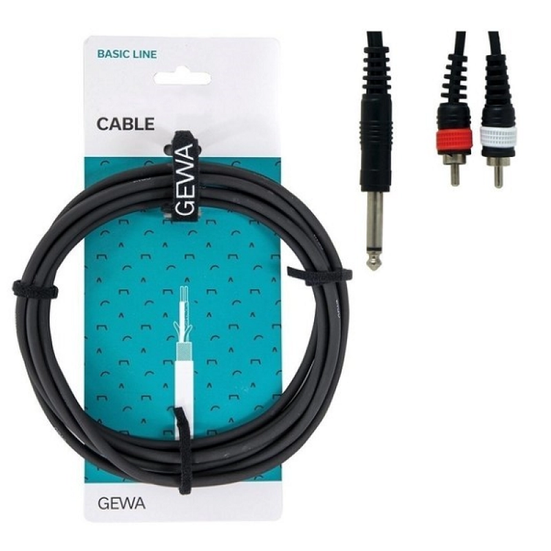 190145 cablu jk6.3-2xrca 3m t-t mo Basic Line * 33261