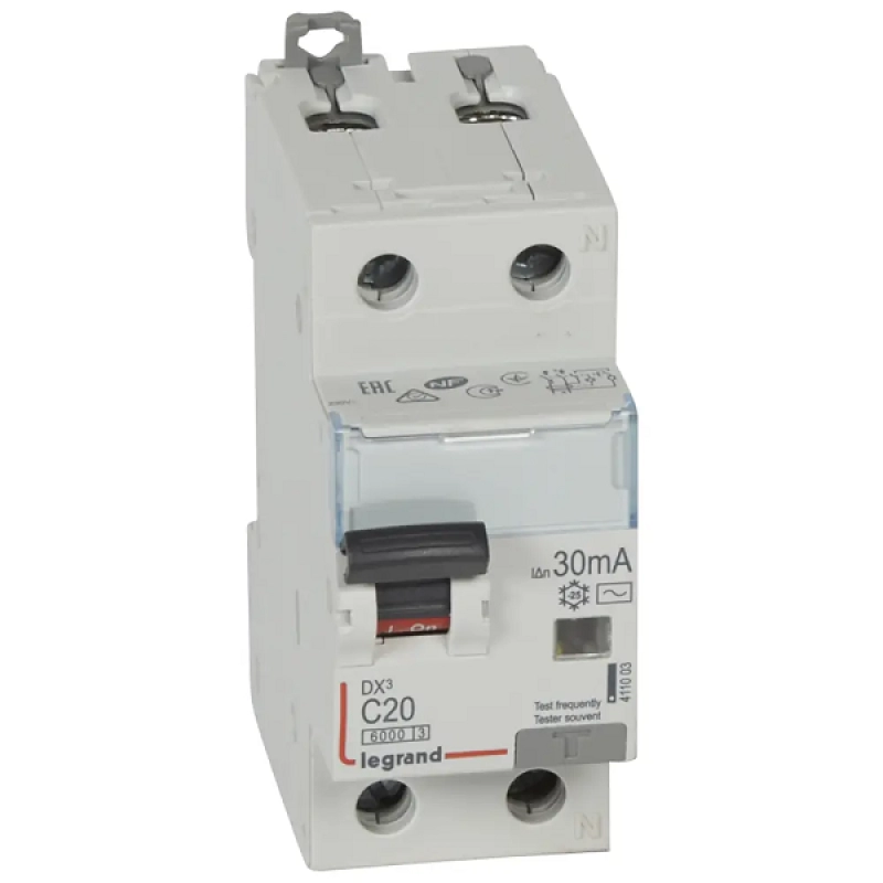 411003 dx3 disjunctor diferential P+N 20A 30mA Legrand 411003 44754