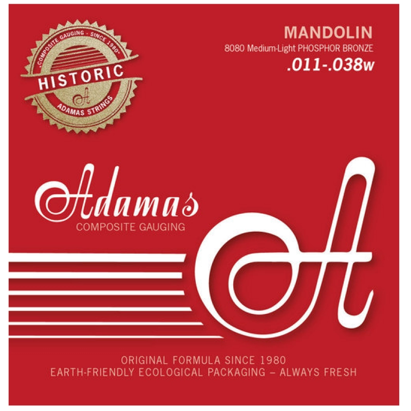 Corzi Mandolina Adamas 8080 Phosphor Bronze medium-light Set .011-.038w Gewa 659752 45853