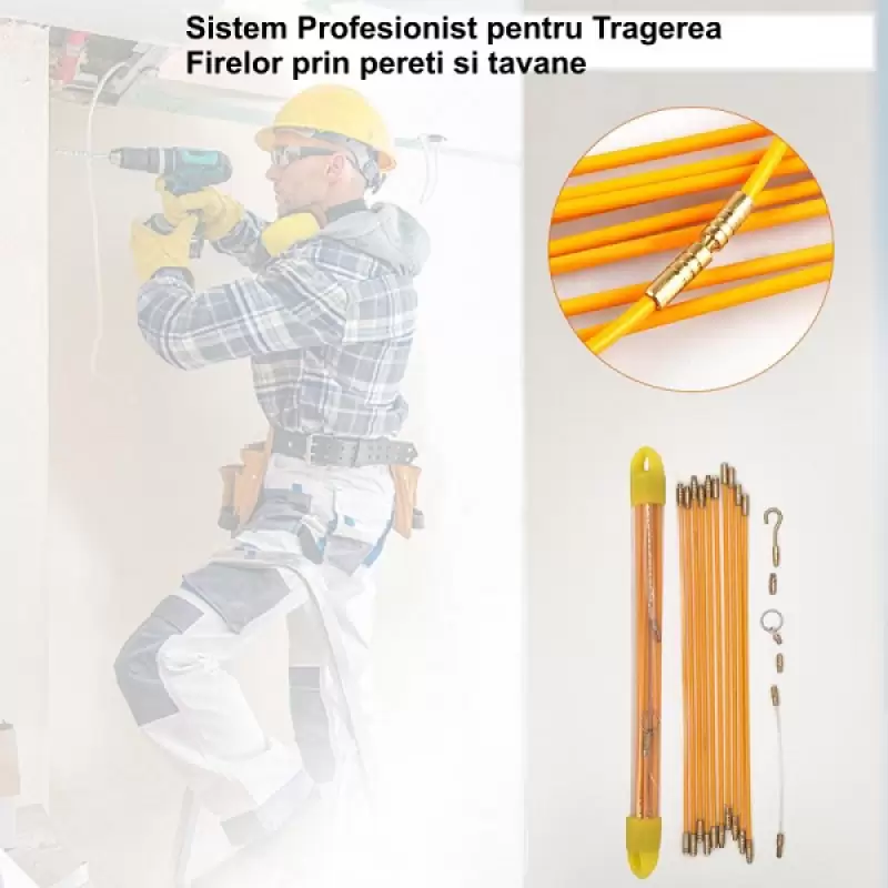 Bara fibra de sticla pentru cabluri (trasor cablu )10ml x0.40mm 7h007 47501                                                                                                                             