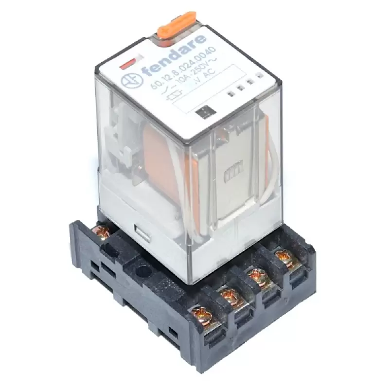 Releu 220v/10a 8pin cu soclu montare sina din  pro -5E010 * 47605                                                                                                                                       
