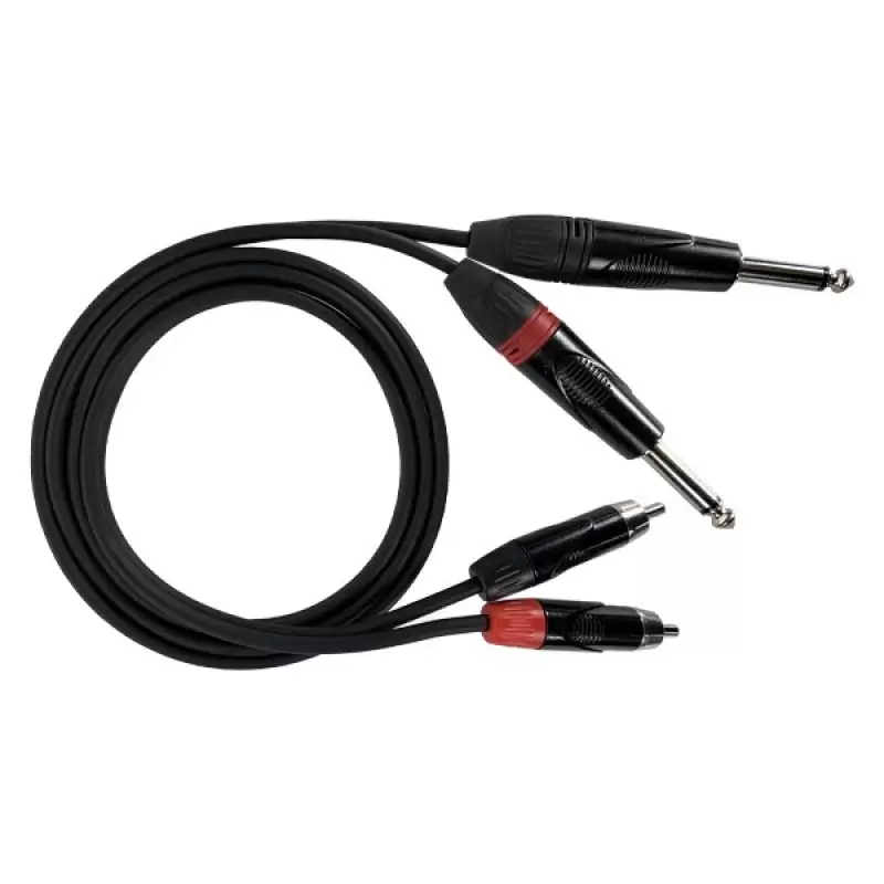 Cablu Audio 2RCA-2JK6.3 mono 1.2m (t-t) DZZJ120 * 47262