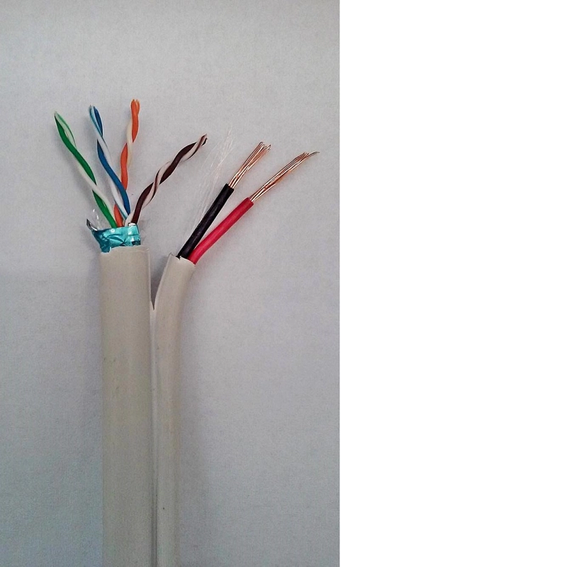 CABLU FTP 24AWG + 2x0.75 (8 fire x 0.52mm) RS cupru 305m/rola * 42948