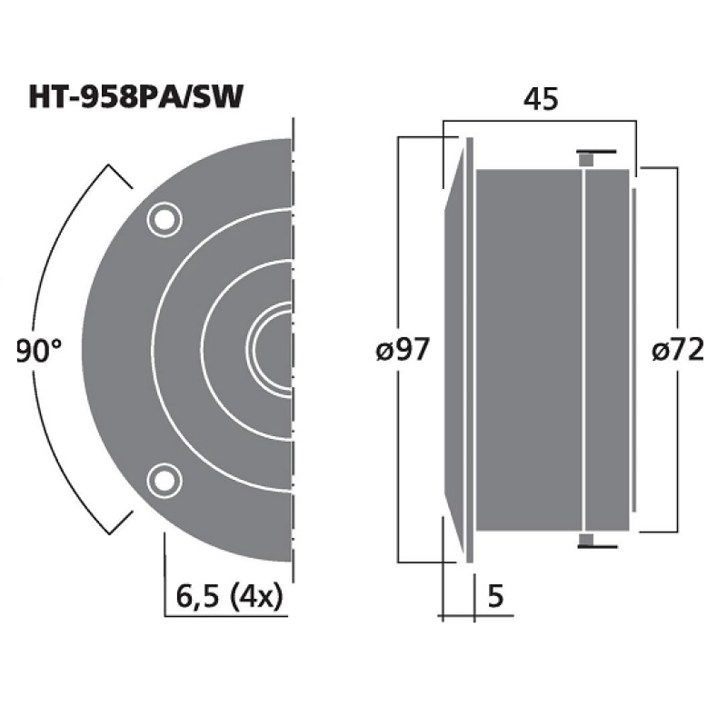 HT-958/95PA difuzor twiter 30w/8ohm 35084