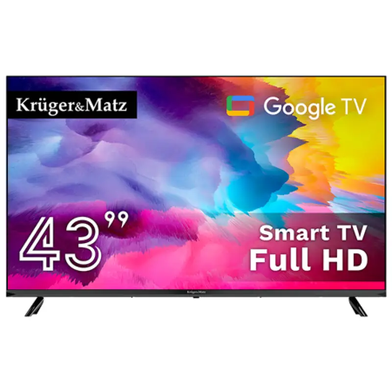 GOOGLE SMART TV 43 INCH 108CM H265 HEVC KRUGER&MATZ KM0243FHD-SA