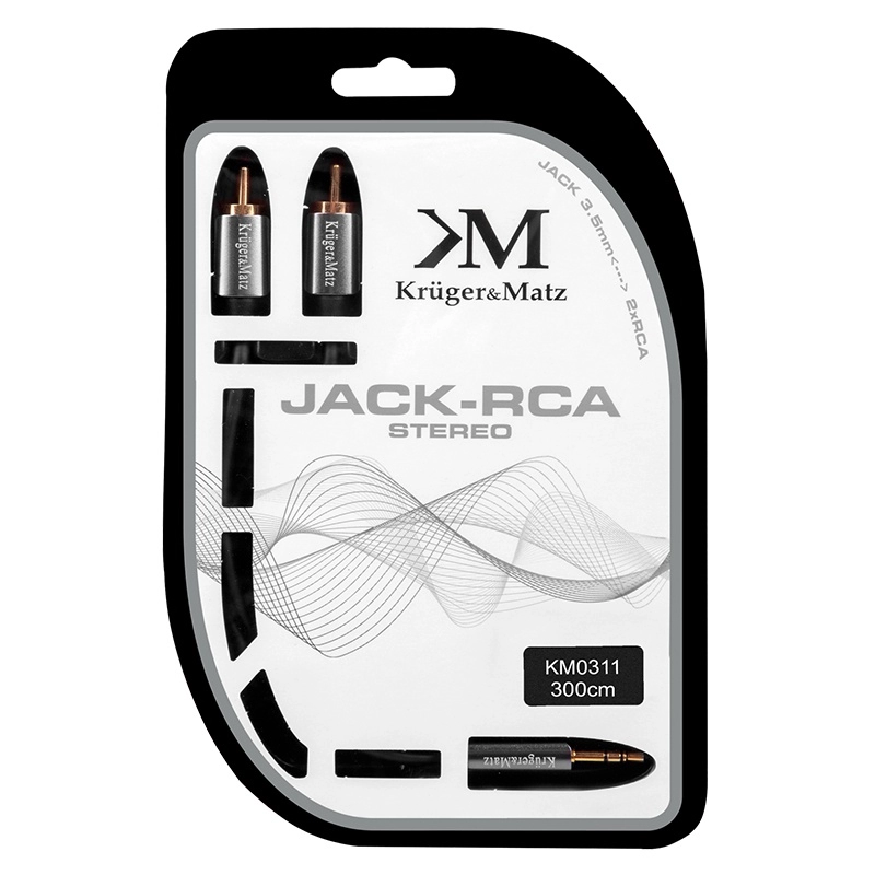Cablu Jk3.5-2xRca 3m km0311 41948                                                                                                                                                                       