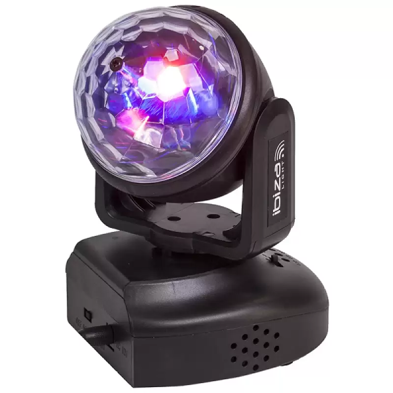 Mini Moving Head Led  RGB 6 led x 3w Ibiza LMH-ASTRO 47186                                                                                                                                              