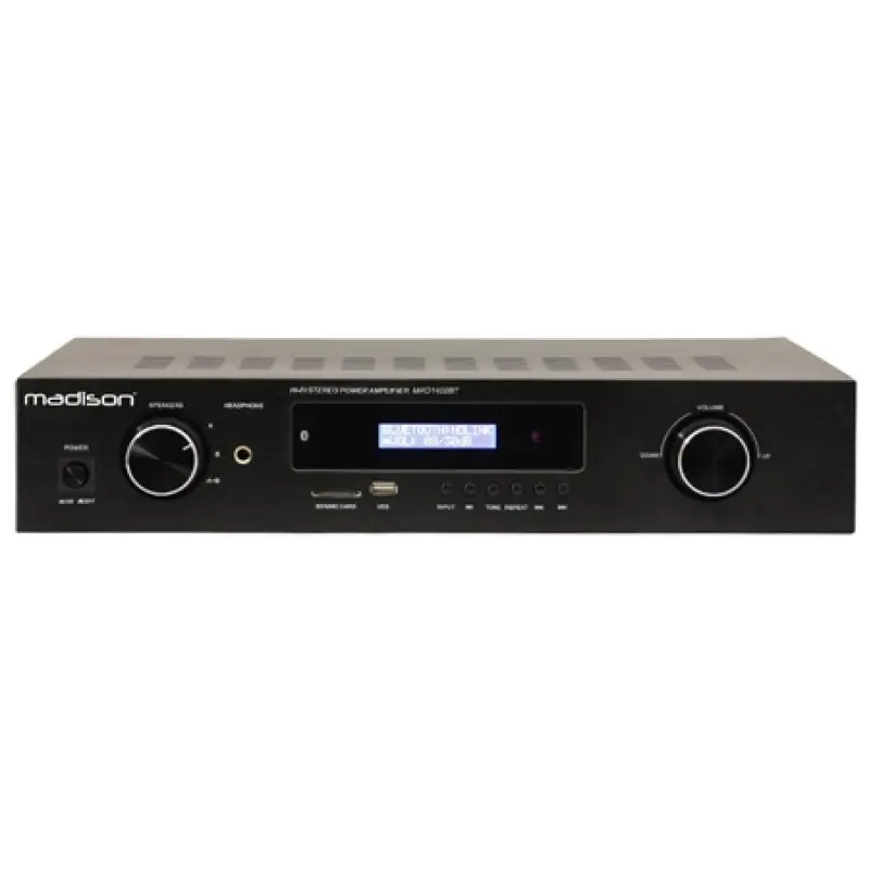 Amplificator 2x180w cu tuner Usb/Bt/Sd MAD1400BT-BK, 40959                                                                                                                                              