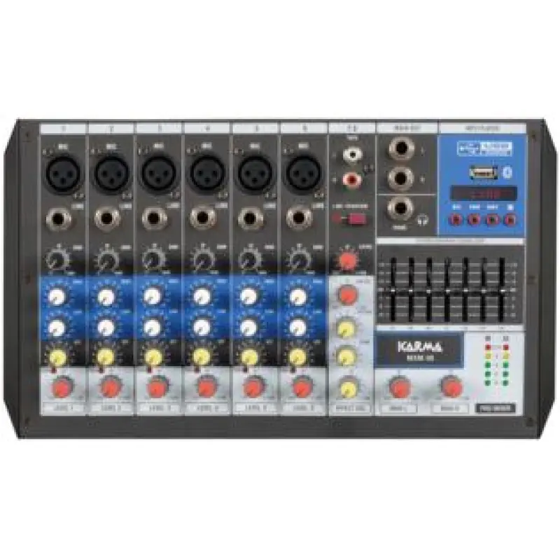 Mxer Analog 8 chanale Bluetooth  /Mp3 /Usb PC /EQ /Rec / Karma MXM08 35799                                                                                                                              