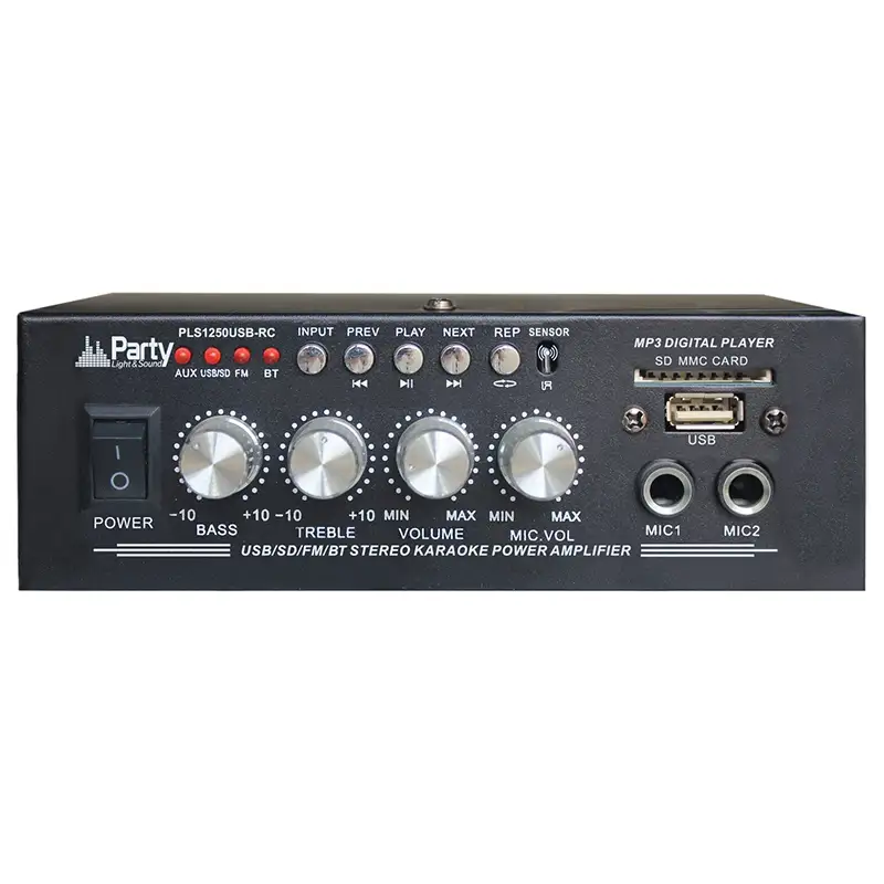 Amplificator karaoke 2X25W cu Bluetooth/USB/SD/AUX si  telecomanda PLS1250USB-RC