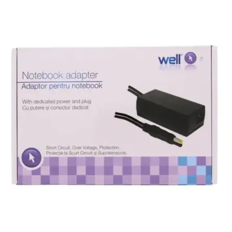 Alimentator Laptop HP 18.5 V 3.5 A 65 W mufa 4.8x1.7 hp-05 Well PSUP-NBT-HP05-WL hp-05 43508                                                                                                            