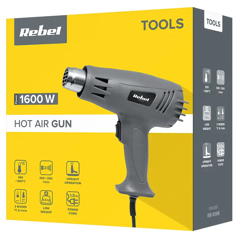 Pistol cu aer cald 1600w Rebel RB-1098 41447                                                                                                                                                            