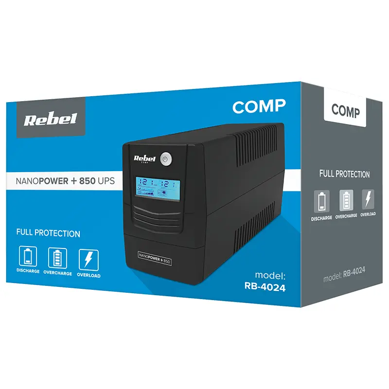 UPS Nanopower Plus 850 Offline  850VA/480W rb-4024 31975                                                                                                                                                