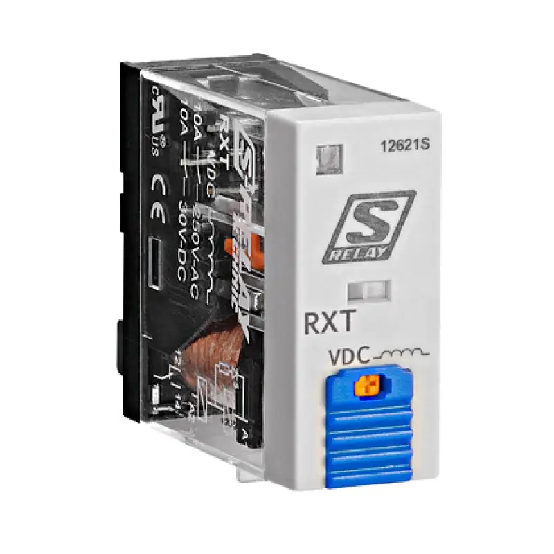 Releu industrial 24Vcc 5A,2cc,led+dioda prot,Schtack RXT21LC4.48419                                                                                          