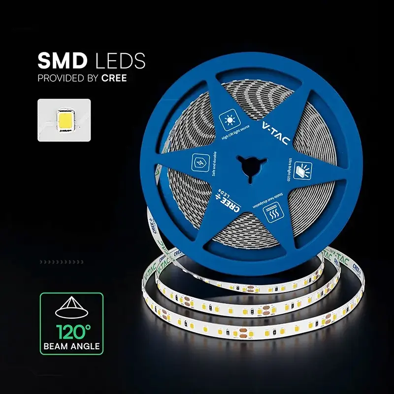 Banda Led 6000k IP20 10w/m 24v 8mm cip CREE 10m/r sku-2126246 40397                                                                                                                                     