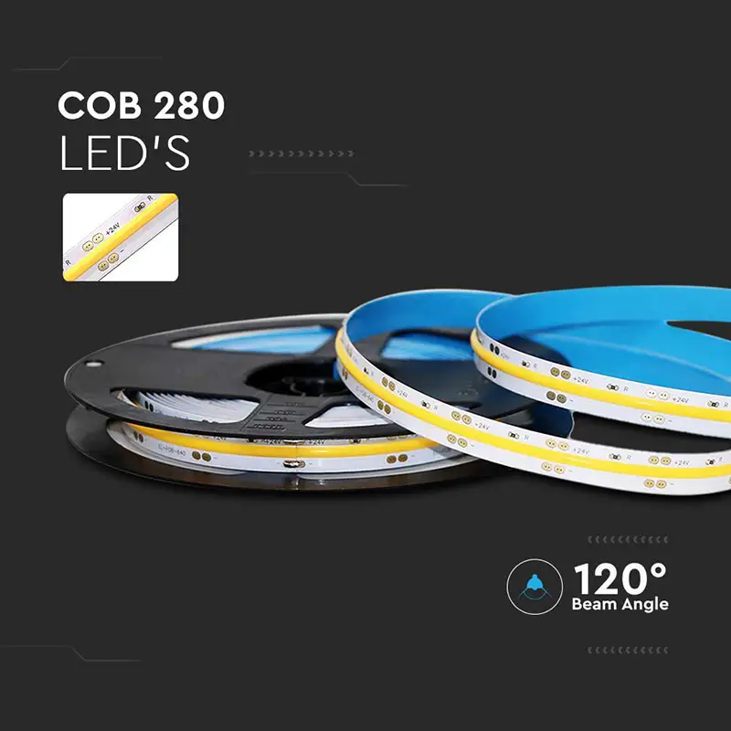 Banda LED COB 24V , 3000K , IP20 , lungime 5m , SKU-212652