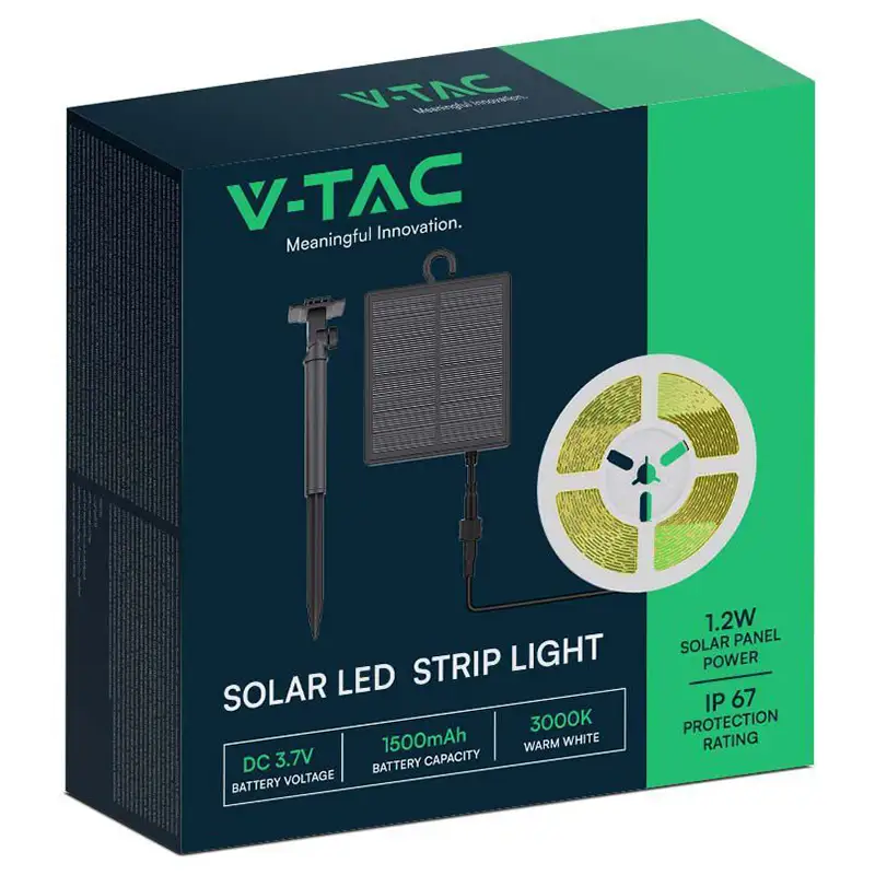 Kit banda LED 3000K , cu incarcare solara IP67 SKU-23044