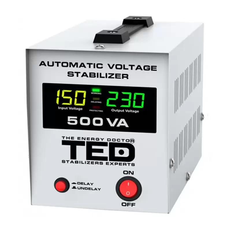 Stabilizator automat de tensiune 500VA TED000194 300W AVR ,LCD A0112901.47356                                                                                                                           