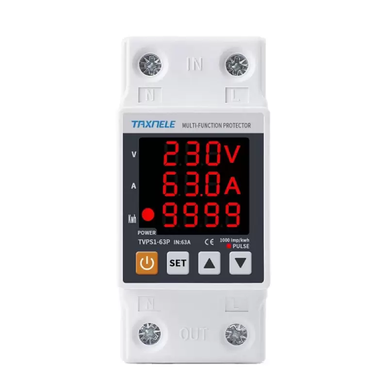 Releu Protectectie Supratensiune monitorizare consum 230V/63A TVPS1-63P Taxnele * 47357                                                                                                                 