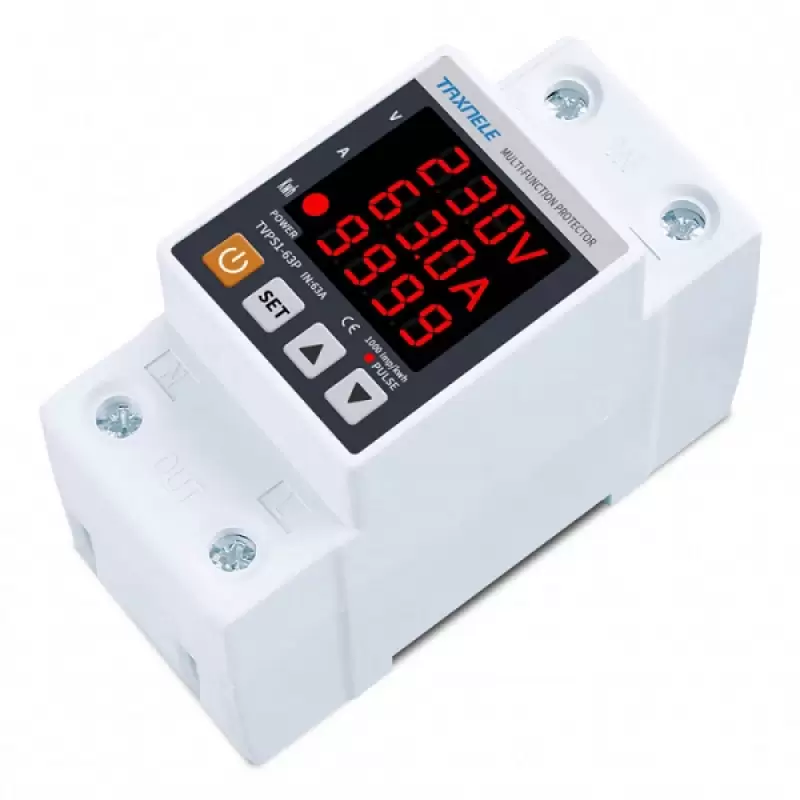 Releu Protectectie Supratensiune monitorizare consum 230V/63A TVPS1-63P Taxnele * 47357                                                                                                                 