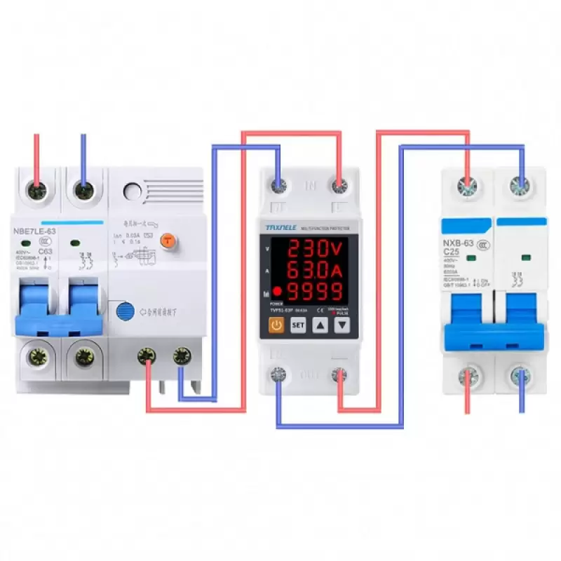Releu Protectectie Supratensiune monitorizare consum 230V/63A TVPS1-63P Taxnele * 47357                                                                                                                 