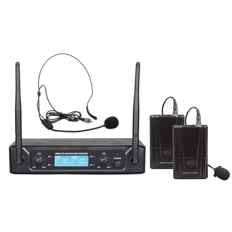 Set Microfoane Wireles Recever 2ch (2lav+2mic.casca) TXZZ522 * 47139                                                                                                                                    