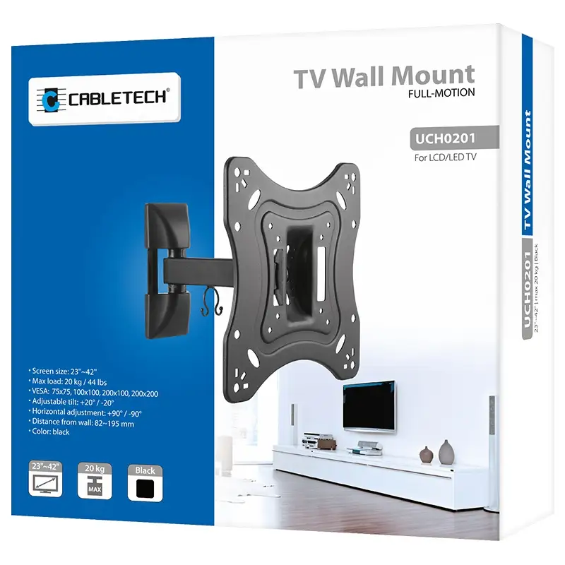 Suport TV de perete 23''-42'' (57cm-105cm) max 30Kg negru Uch0201.43133