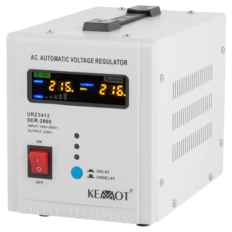 Stabilizator automat de tensiune 2000VA cu servo motor Kemot URZ3413.39519                                                                                                                              