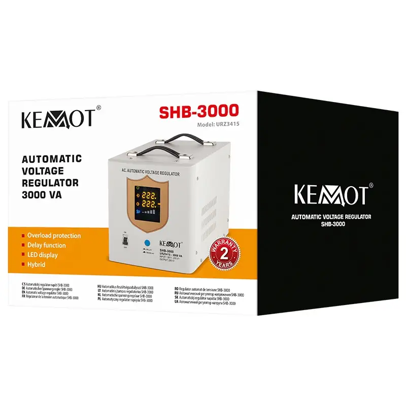 Stabilizator automat de tensiune 3000VA cu servomotor Kemot  urz3415.46187                                                                                                                              