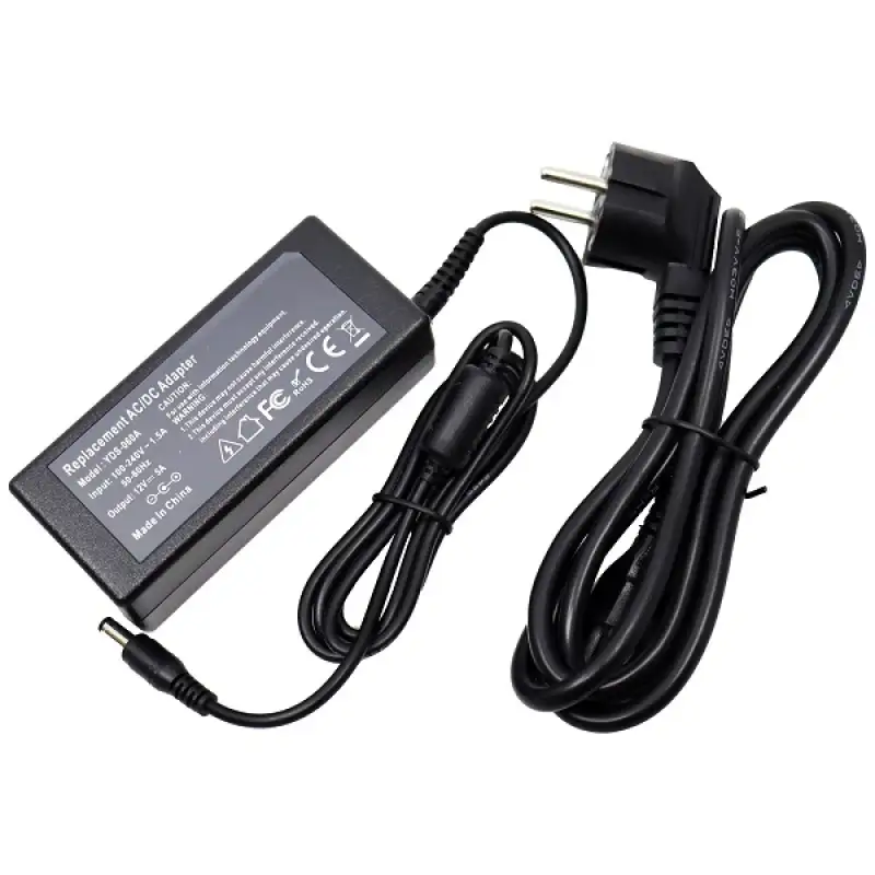 Sursa alimentare YDS 12V/5A,60W cu fir ,carcasa plastic mufa 5.5x2.5mm 41327                                                                                                                            