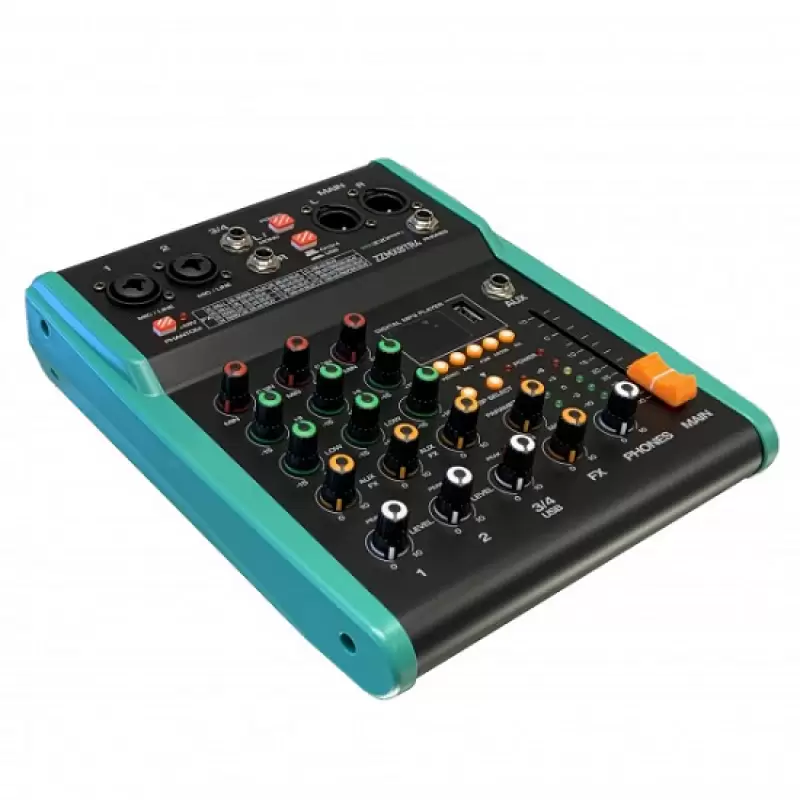 Mixer Compact cu 4 chanale si player mp3 ,DSP multi-efect Bluetooth ZZIPP ZZMXBTR4 47042