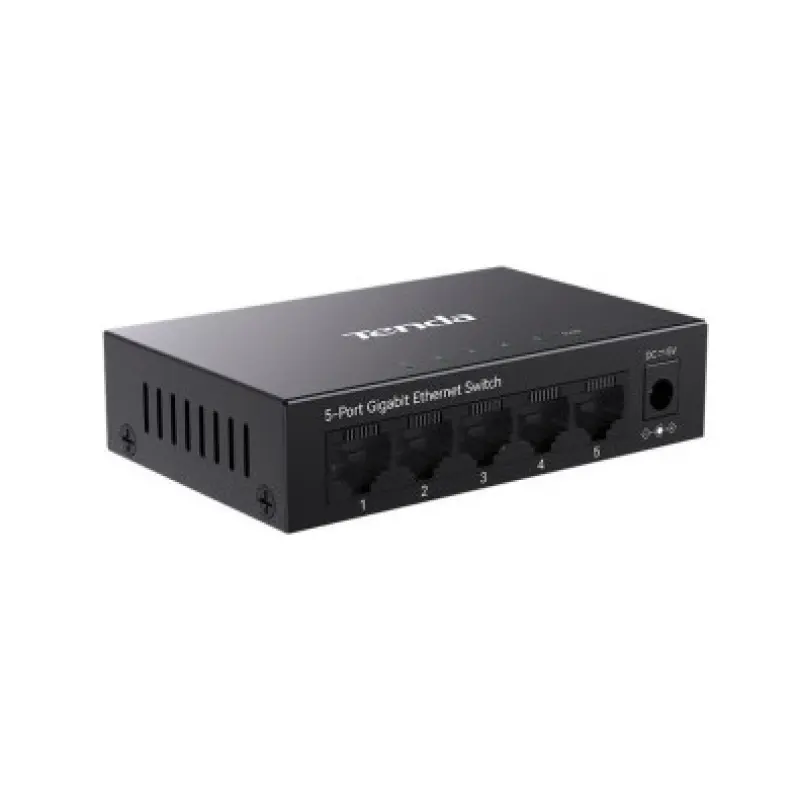Switch 5 porturi 10/100/1000 Mbps Gigabit carcasa metalica Tenda TEG1005M 47399                                                                                                                         