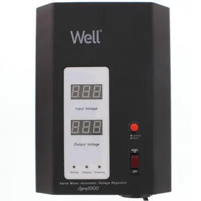 Stabilizator automat de tensiune 1000VA cu servomotor pe perete 600W AVR-SRV-SPRY1000BK-WL.42334                                                                                                        