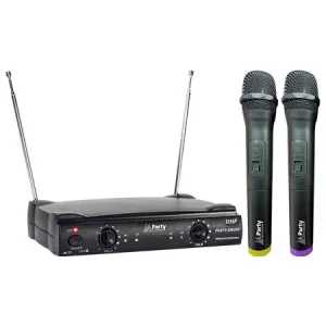 Microfon UHF set 2 buc wireless UHF 863.2-864.2Mhz PARTY200UHF  41534                                                                                                                                   